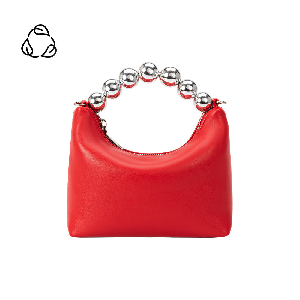 Red Esme Handle Melie Vegan Bag Leather Top Recycled | Bianco
