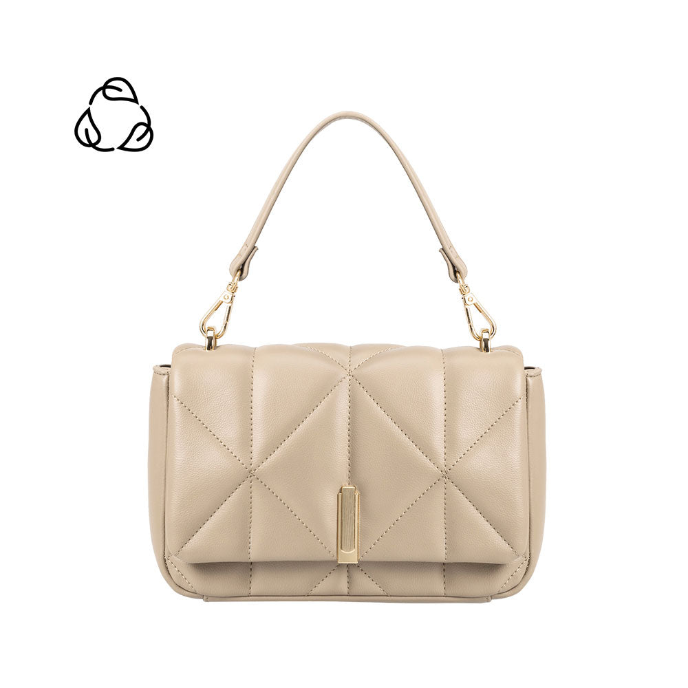 Vegan Leather Quilted Shoulder Handbag