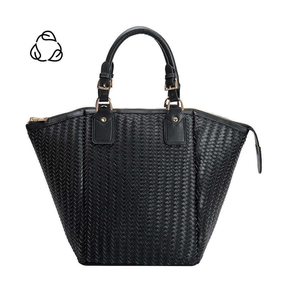 Black Small Woven Bag - Melie Bianco