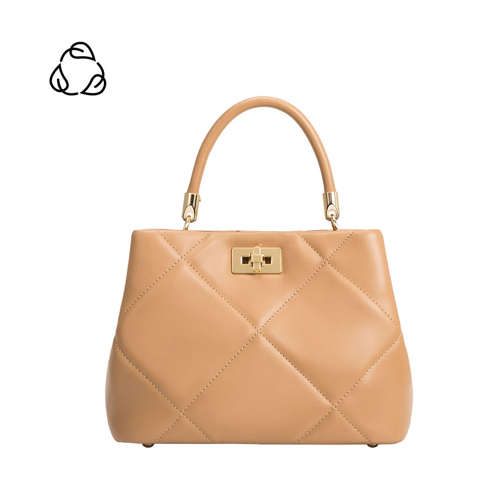 New Arrival Good Quality Camel Color Vegan Leather Ladies Bags