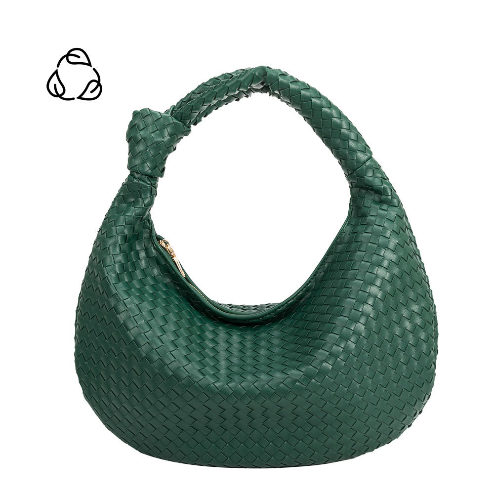 TIANQINGJI Handmade Green Togo Leather Shoulder Hobo Bag
