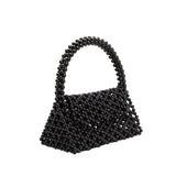 Morgan Black Beaded Top Handle Bag