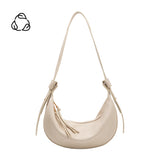 Hayden Ivory Recycled Leather Crossbody Bag