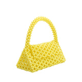 Morgan Yellow Beaded Top Handle Bag