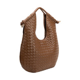 Tracy Woven Chocolate Recycled Vegan Shoulder Bag