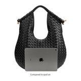 Tracy Woven Black Recycled Vegan Shoulder Bag