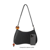 Pilar Black Recycled Vegan Shoulder Bag