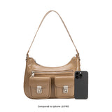 Fawn Bone Vegan Leather Shoulder Bag