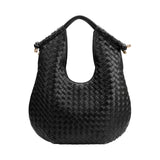 Tracy Woven Black Recycled Vegan Shoulder Bag