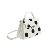 Maisel White Vegan Leather Top Handle Bag