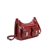 Fawn Red Vegan Leather Shoulder Bag