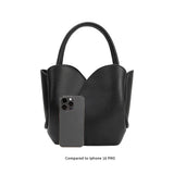 Tulip Black Recycled Vegan Top Handle Bag