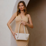 Cassidy Taupe Recycled Vegan Shoulder Bag