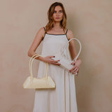 Dakota Ivory Recycled Vegan Shoulder Bag