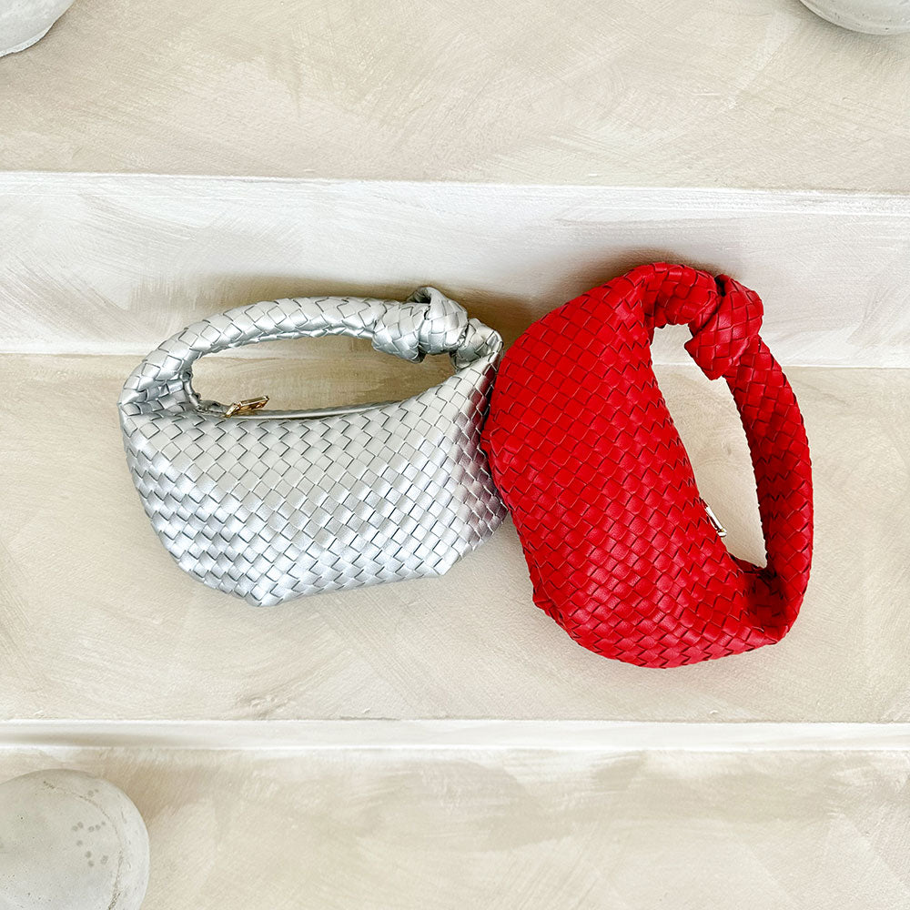 Small Red and White Leather Bag -  Israel