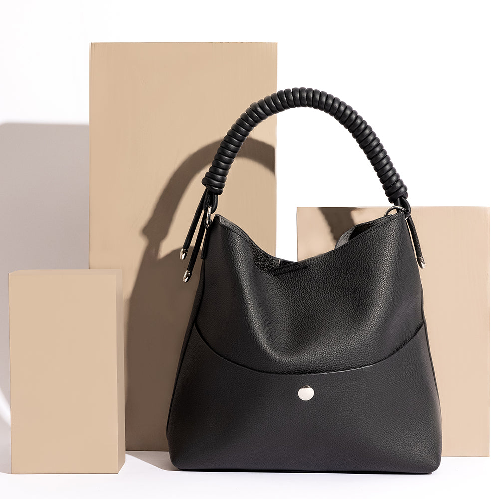 Vegan leather bucket bag hot sale