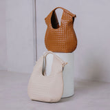 Tracy Woven Chocolate Recycled Vegan Shoulder Bag