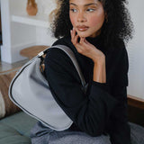 Vivian Light Gray Recycled Vegan Top Handle Bag