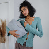 Winnie Blue Sherpa Tote Bag