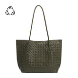 Victoria Olive Medium Recycled Vegan Tote Bag