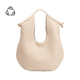 Tracy Woven Ivory Recycled Vegan Shoulder Bag