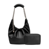 Kinsley Black Recycled Vegan Shoulder Bag