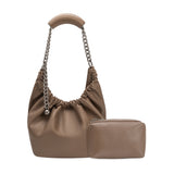 Kinsley Taupe Recycled Vegan Shoulder Bag