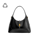 Caroline Black Recycled Vegan Shoulder Bag