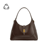 Caroline Espresso Recycled Vegan Shoulder Bag