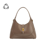 Caroline Taupe Recycled Vegan Shoulder Bag