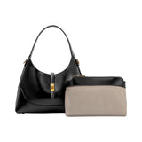 Caroline Black Recycled Vegan Shoulder Bag