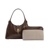 Caroline Espresso Recycled Vegan Shoulder Bag