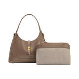 Caroline Taupe Recycled Vegan Shoulder Bag