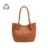 Anahi Saddle Recycled Vegan Woven Top Handle Bag