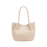 Anahi Ivory Recycled Vegan Woven Top Handle Bag