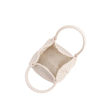 Anahi Ivory Recycled Vegan Woven Top Handle Bag