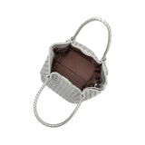 Anahi Espresso Recycled Vegan Woven Top Handle Bag