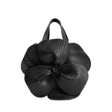 Monroe Black Flower Top Handle Bag