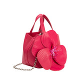 Monroe Fuchsia Flower Top Handle Bag