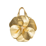 Monroe Gold Flower Top Handle Bag