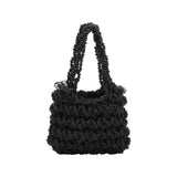 Norma Black Mini Beaded Crossbody Bag