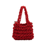 Norma Red Mini Beaded Crossbody Bag