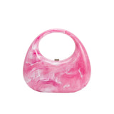 Maribel Pink Marble Top Handle Bag