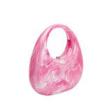 Maribel Pink Marble Top Handle Bag