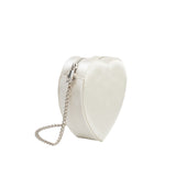 Fran Ivory Satin Heart Top Handle Bag