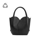 Tulip Black Recycled Vegan Top Handle Bag