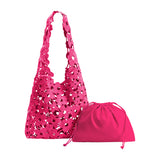 Aster Pink Floral Cotton Tote Bag