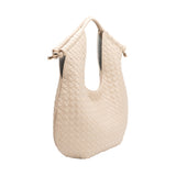 Tracy Woven Ivory Recycled Vegan Shoulder Bag