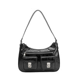 Fawn Black Vegan Leather Shoulder Bag