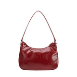 Fawn Red Vegan Leather Shoulder Bag